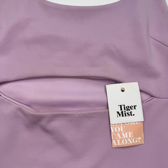 Tiger Mist Lilac Cut Out Bodycon Mini Dress Women's Small NWT Y2K Club Spring - Picture 7 of 16
